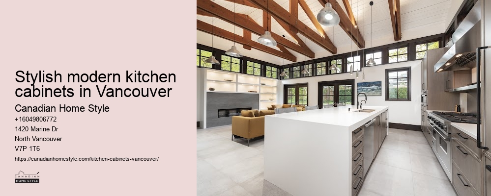 Stylish modern kitchen cabinets in Vancouver