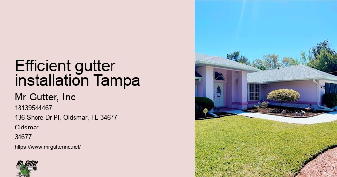 Seamless gutter installation Efficient gutter installation Tampa