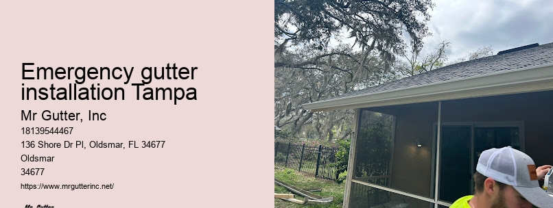 Gutter installation service area Emergency gutter installation Tampa
