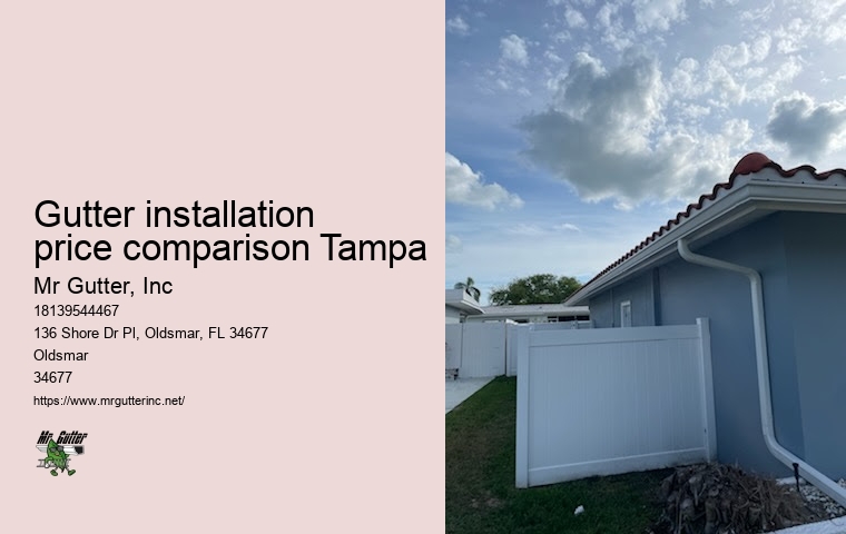 Gutter installation for warehouses Gutter installation price comparison Tampa