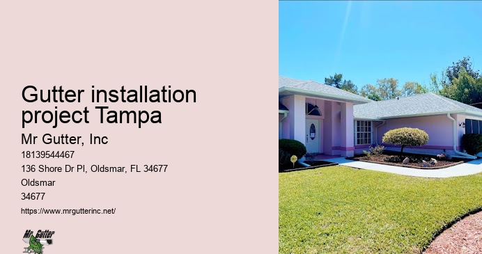 Accurate gutter installation Gutter installation project Tampa