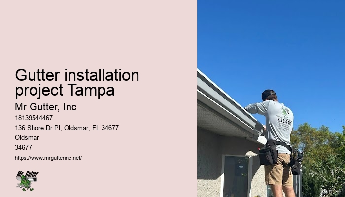 Detailed gutter installation Gutter installation project Tampa