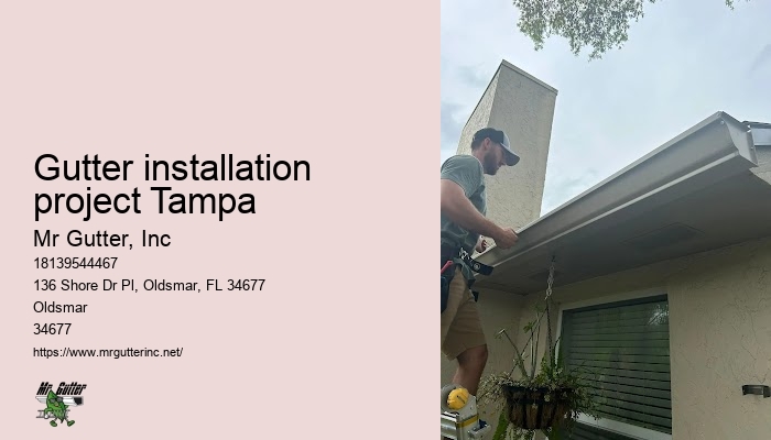 Customized gutter installation Gutter installation project Tampa