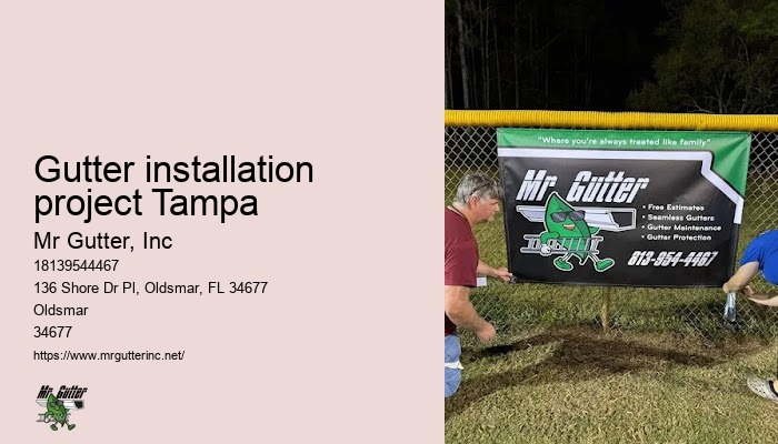 Gutter installation for all roof types Gutter installation project Tampa