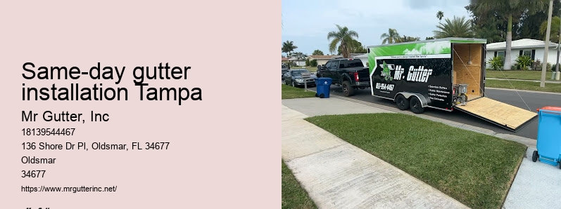 Gutter installation customer service Same-day gutter installation Tampa