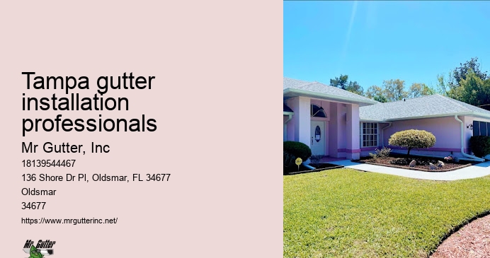 Modern gutter installation Tampa gutter installation professionals