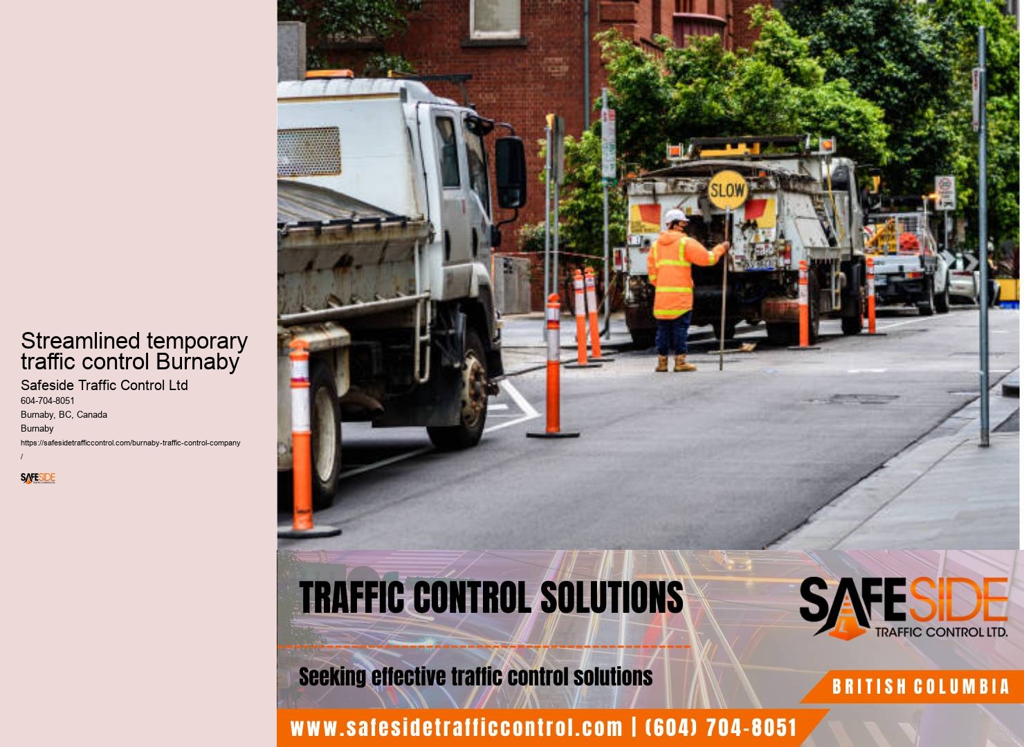 Seamless temporary traffic control implementation Burnaby