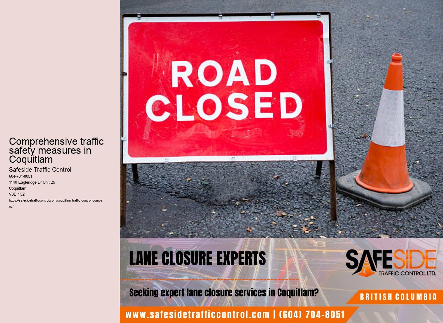 Timely implementation of road closures and detours in Coquitlam