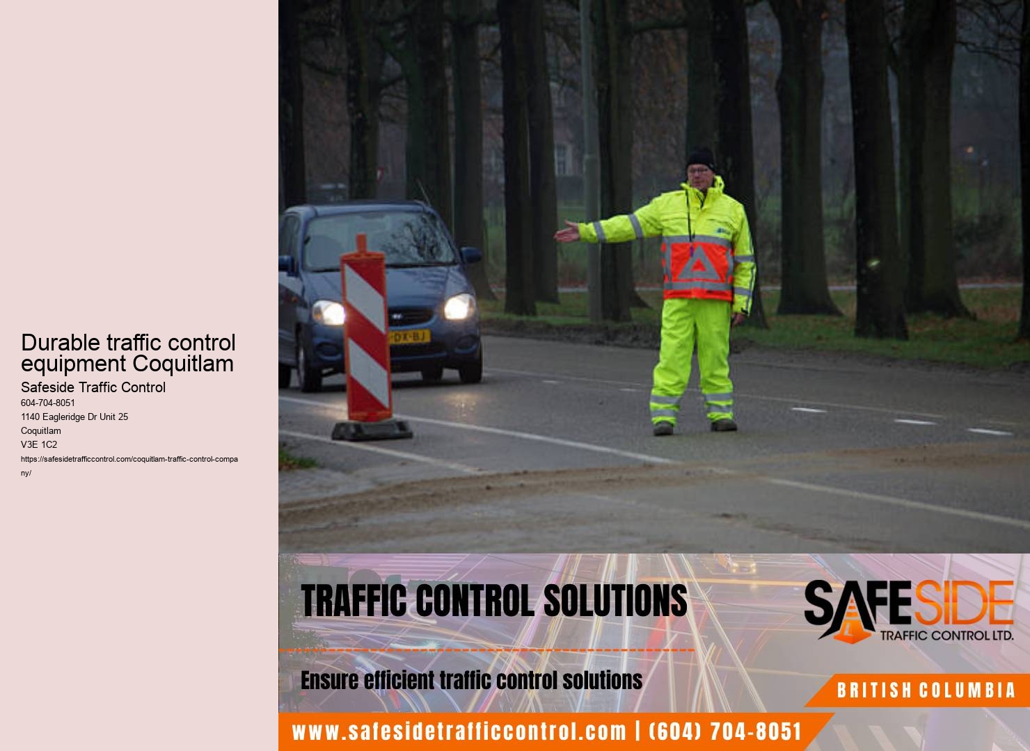 Secure and controlled construction zone setup in Coquitlam