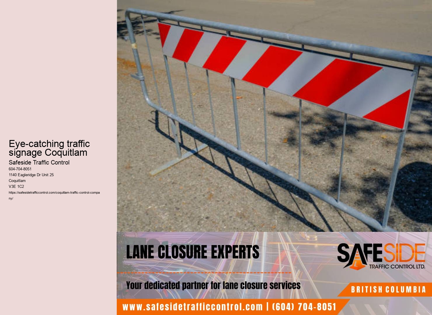 Quality traffic control equipment Coquitlam