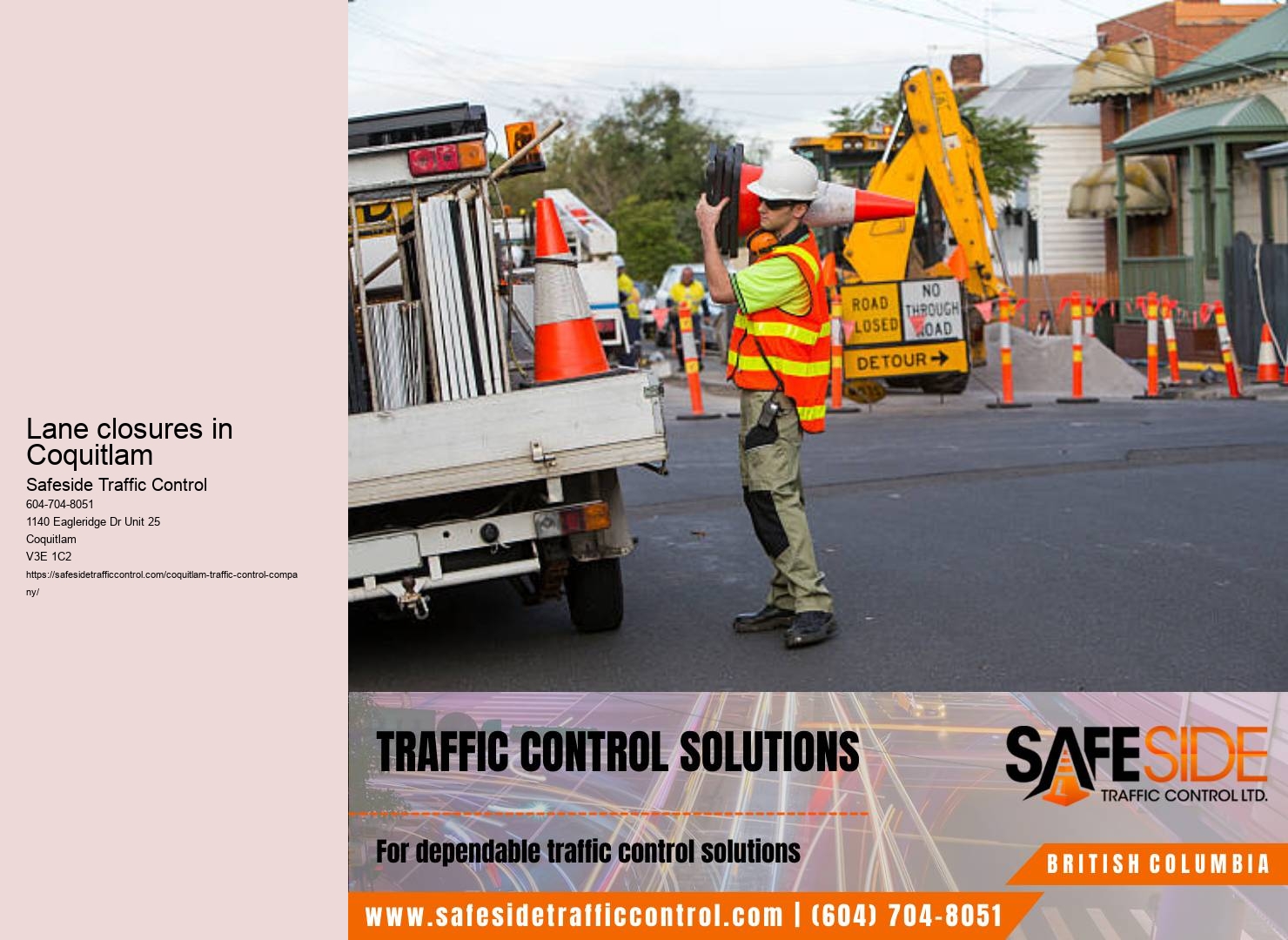 Roadwork traffic control equipment sales Coquitlam