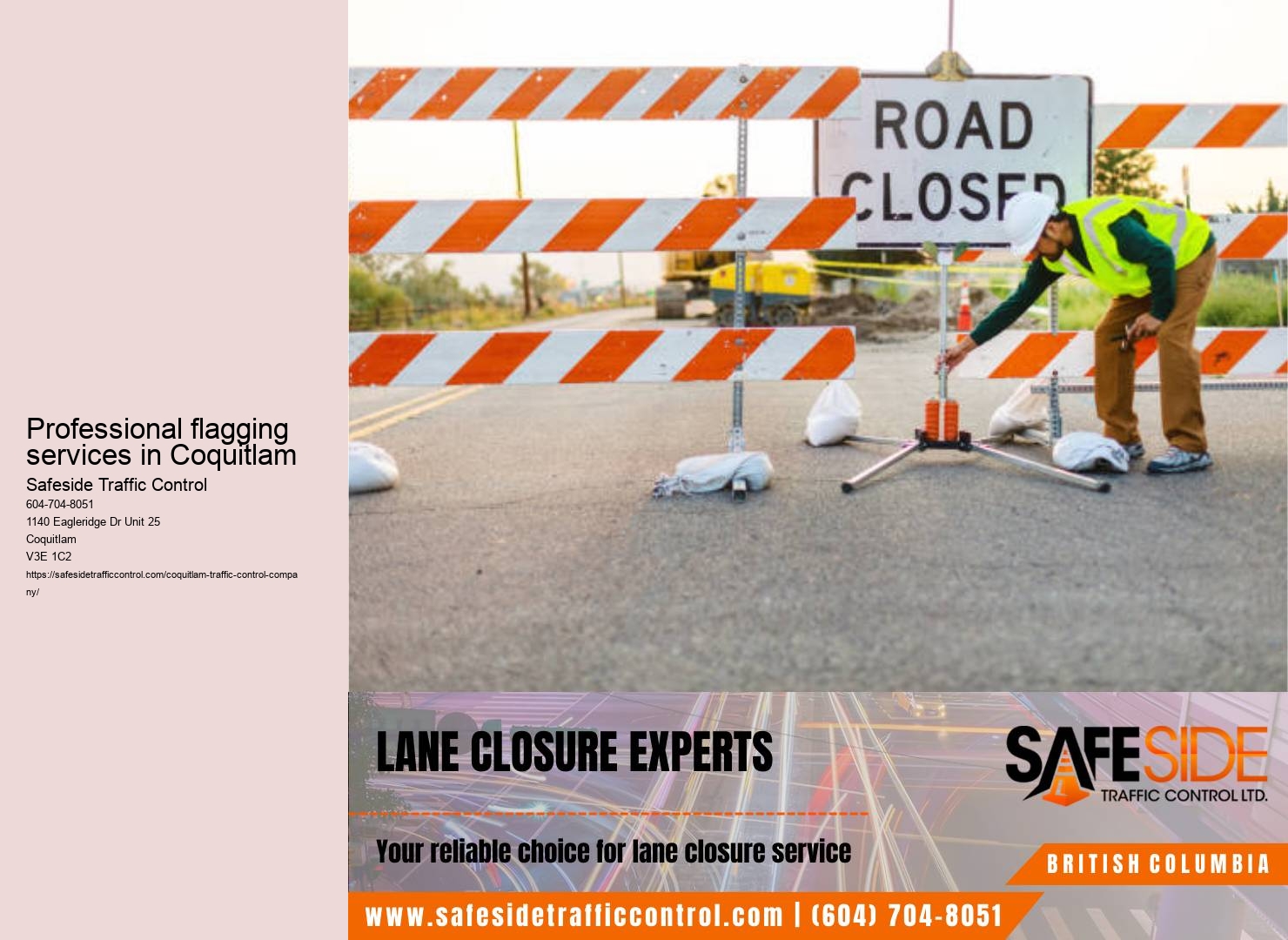 Professional flagging services in Coquitlam
