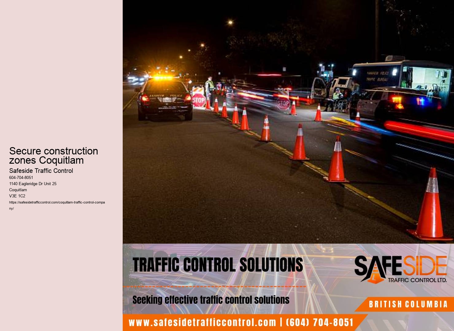 Roadwork traffic management Coquitlam
