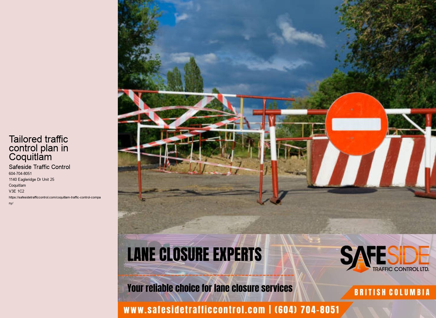 Construction zones in Coquitlam