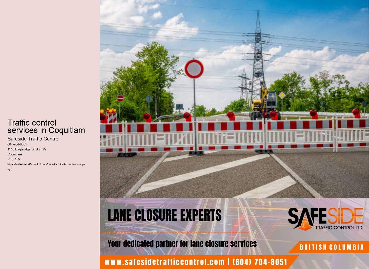 Traffic control procedures Coquitlam