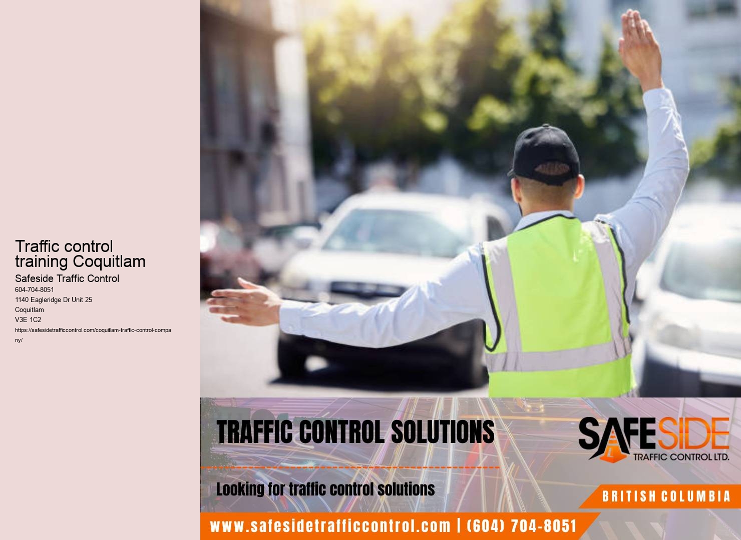 Accredited training leading to recognized traffic control certification in Coquitlam
