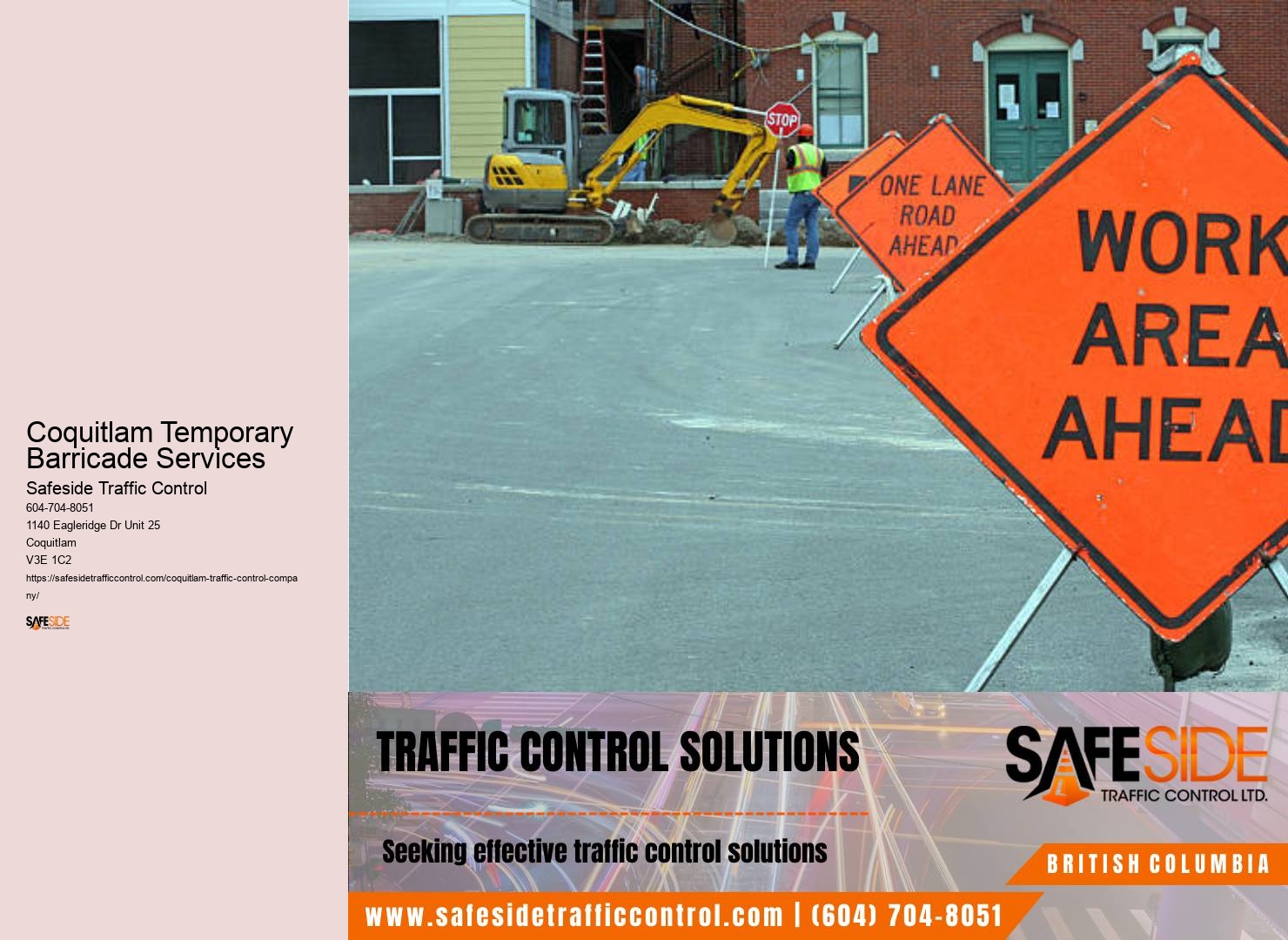 Coquitlam Temporary Barricade Services Traffic Flagging Projects