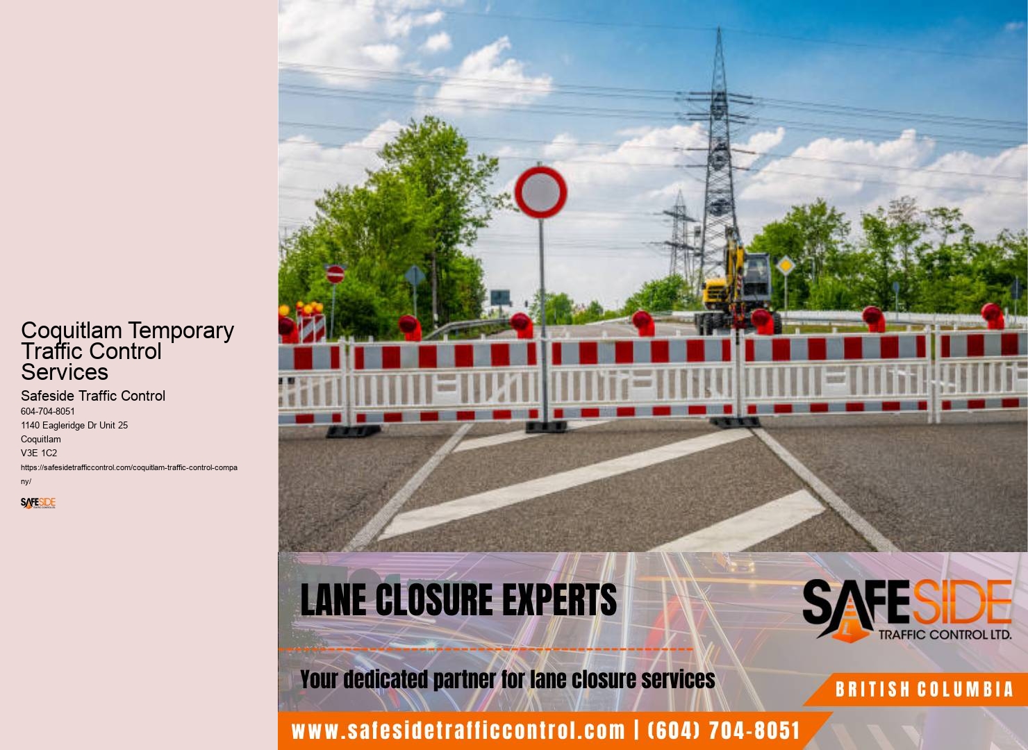 Coquitlam Temporary Traffic Control Services Traffic Safety Professionals