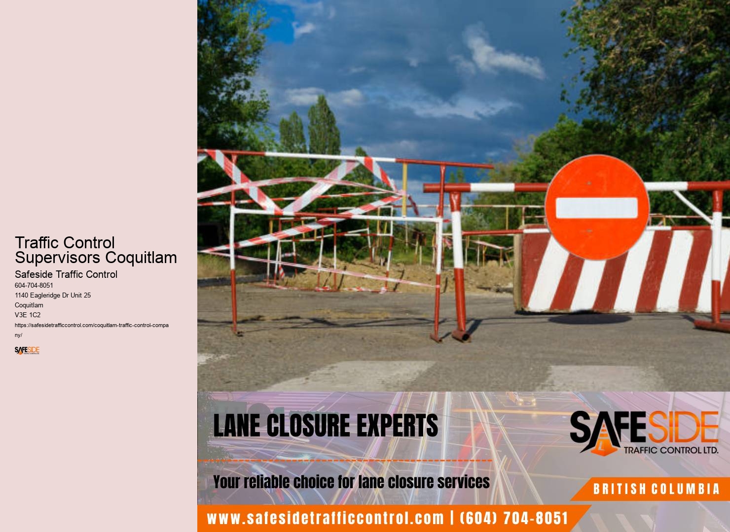 Traffic Control Company Traffic Control Supervisors Coquitlam
