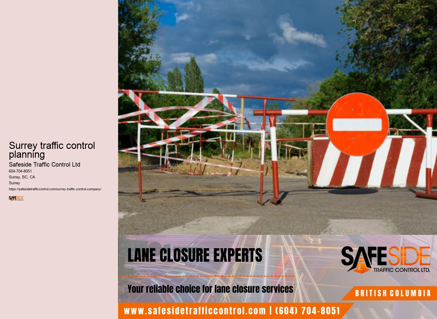 Surrey traffic control for accidents