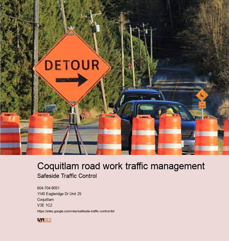Coquitlam construction site traffic flagging