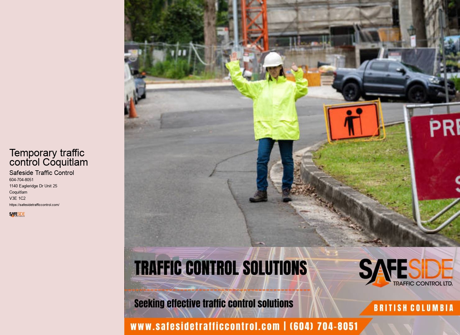 Temporary traffic control Coquitlam Traffic Flow Experts