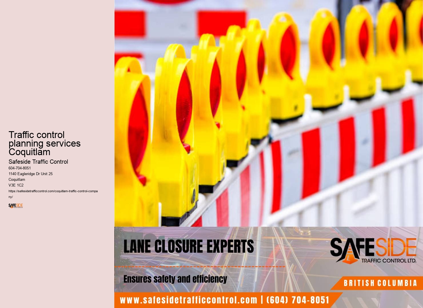 Traffic control planning services Coquitlam Temporary Traffic Control