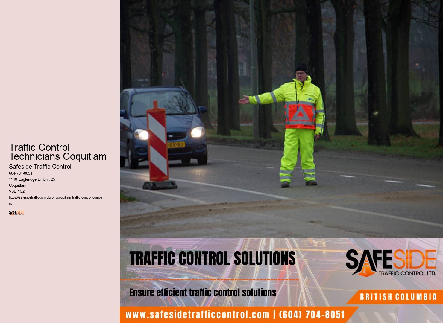 Traffic control emergency response Traffic Control Technicians Coquitlam