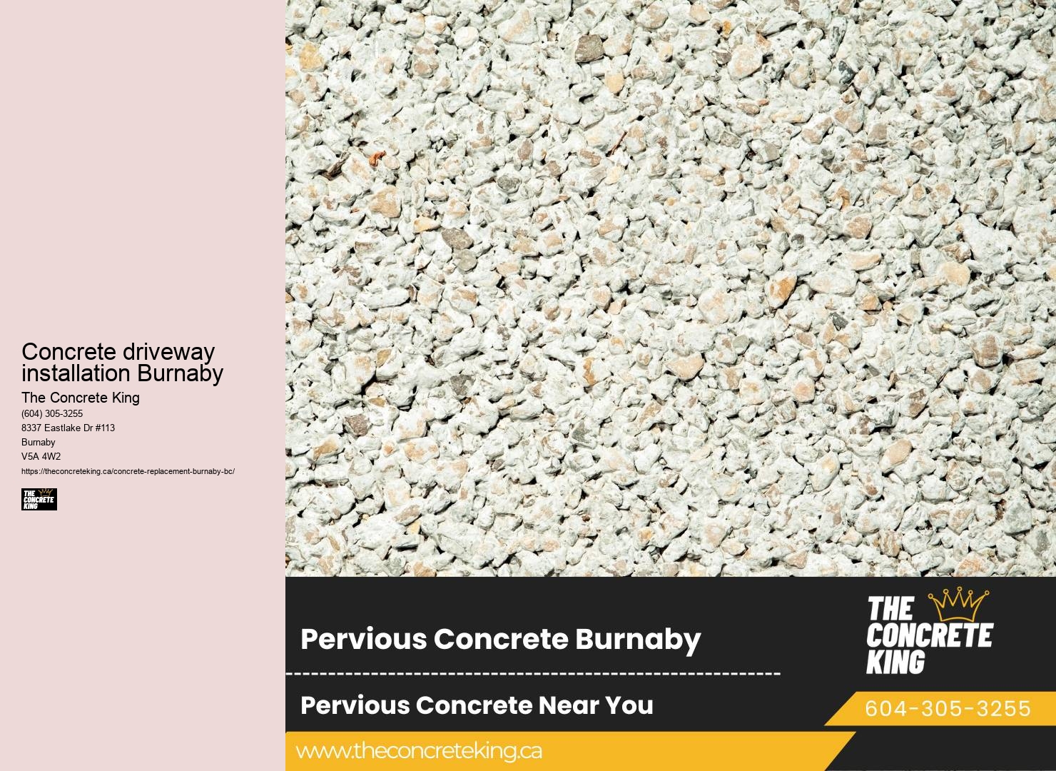 Concrete driveway installation Burnaby driveway repair contractors