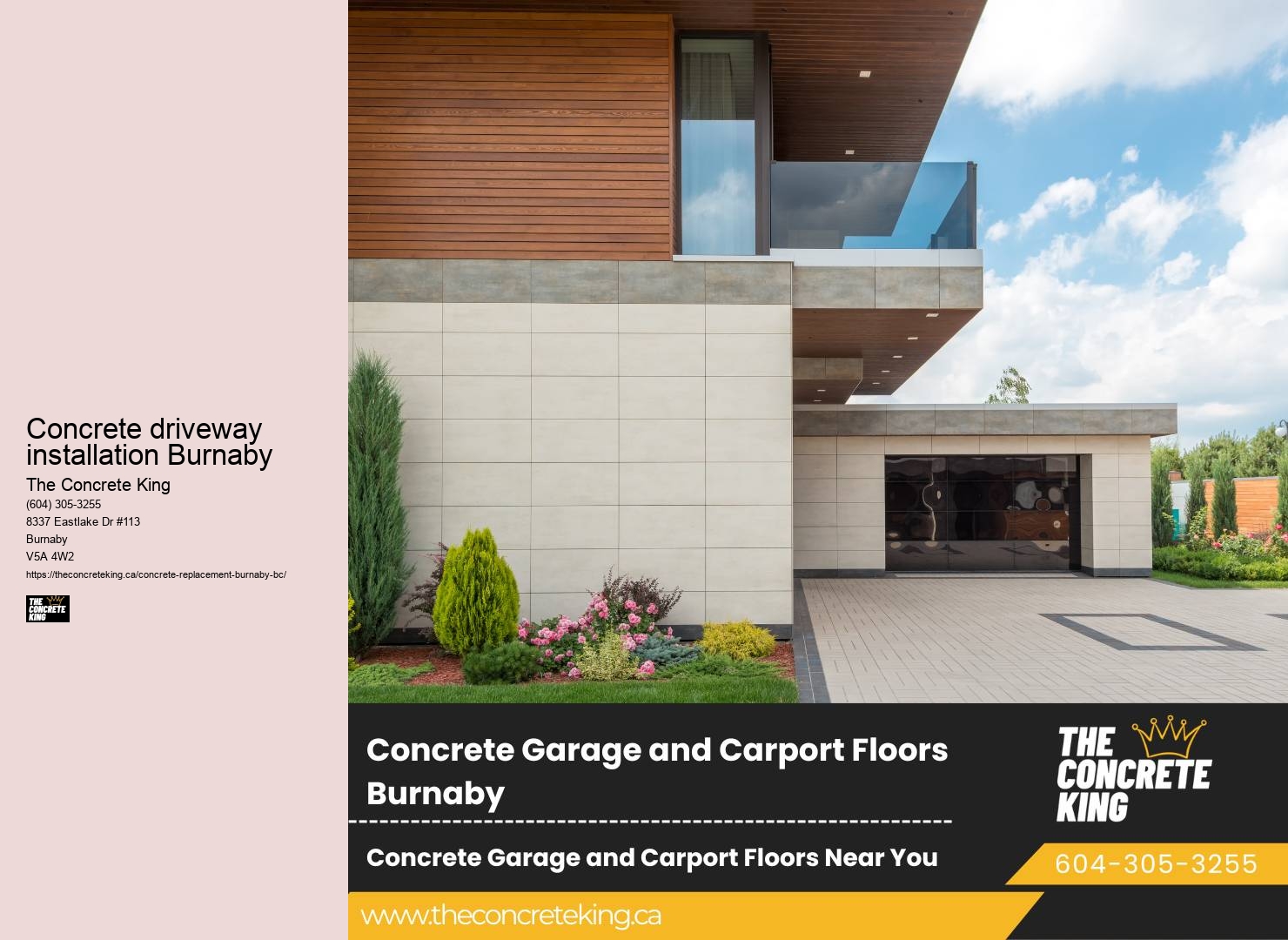 Concrete driveway installation Burnaby driveway resurfacing