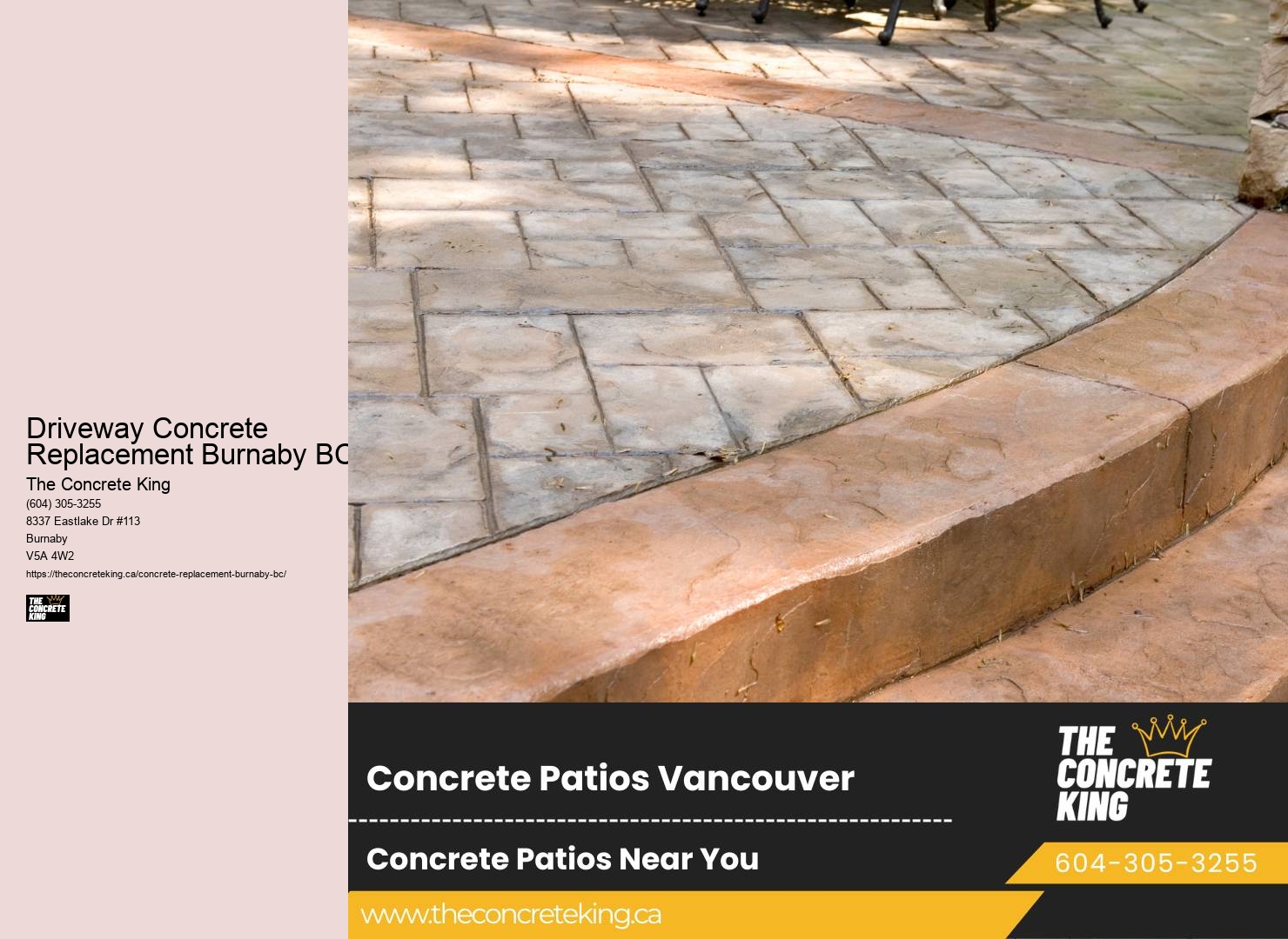 Concrete Finishing Driveway Concrete Replacement Burnaby BC Driveways