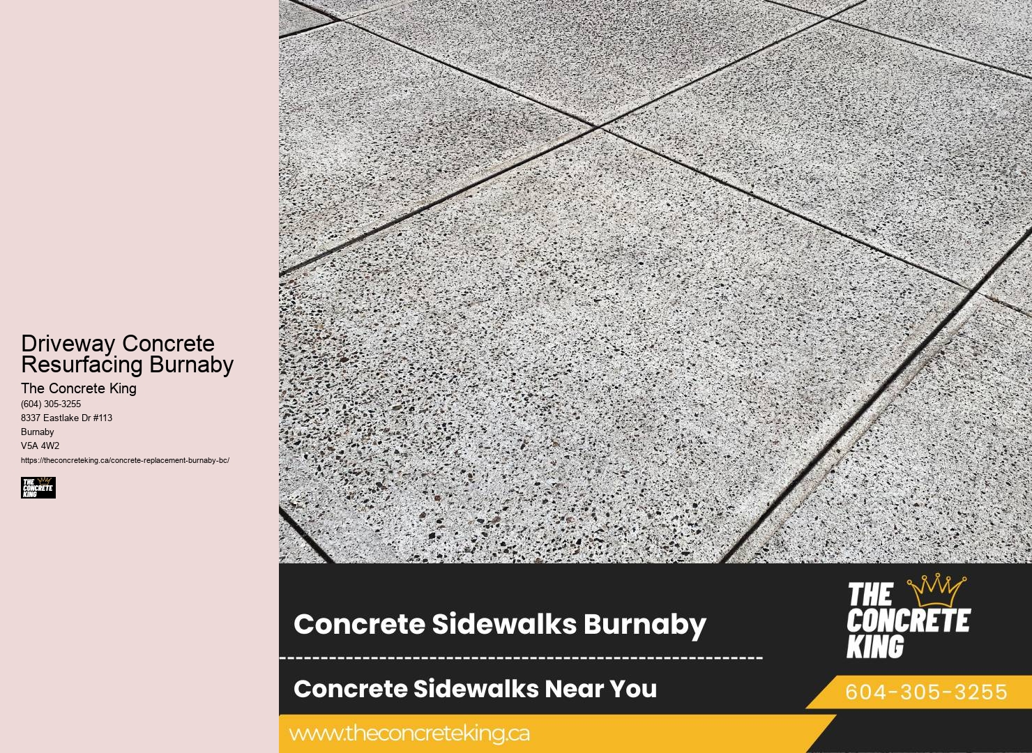 Driveway Concrete Resurfacing Burnaby driveway services