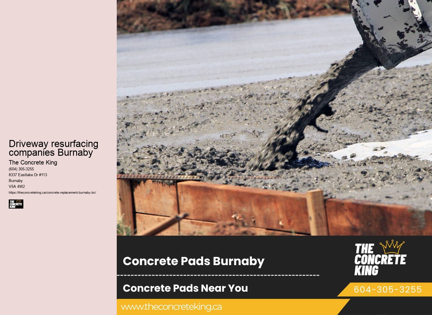 Driveway resurfacing companies Burnaby Driveway Concrete Coating