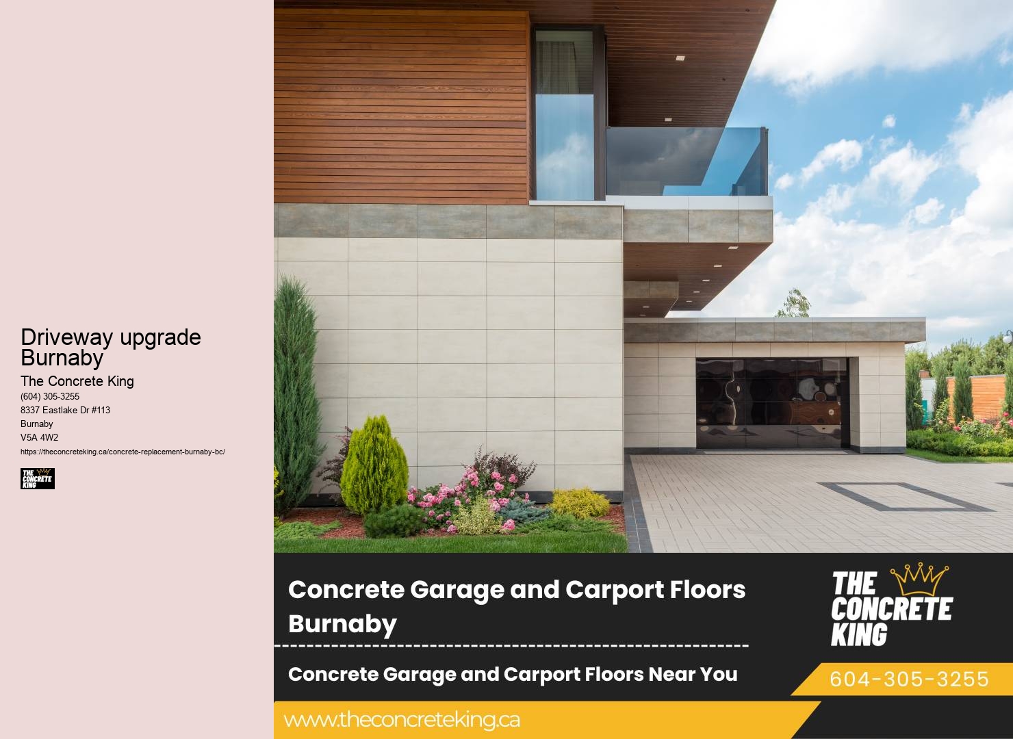 Experienced Concrete Contractors Driveway upgrade Burnaby